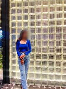 Ribbed Blue Square Neck Cropped Top