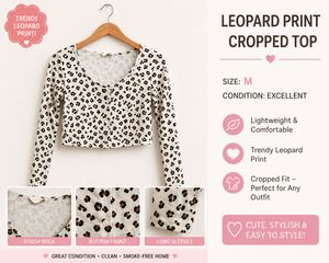 Leopard Print Cropped Top