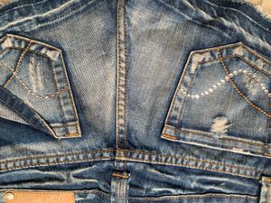Distressed Denim Cut-Off Shorts
