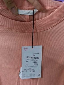 ZARA Peach Ribbed Sleeveless Top