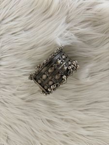 Vintage Oxidized Silver Bangle