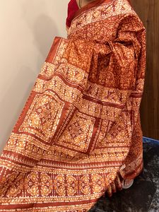 Salee🎉🎉🎉Beautiful Brown Saree Silk(without Blouse)❤️