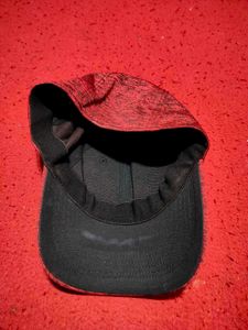 Red &amp; Black Marled Baseball Cap