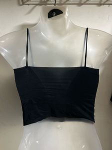 Stylish Black Spaghetti Strap Crop Top