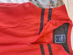 Red Graphic Print Jacket