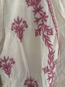 Embroidered Peplum Top
