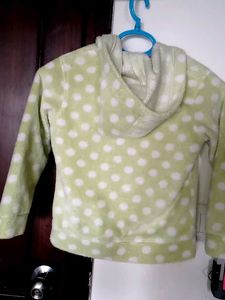 Cozy Polka Dot Fleece Hoodie