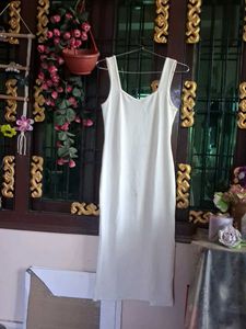 Cream Sleeveless Midi Dress