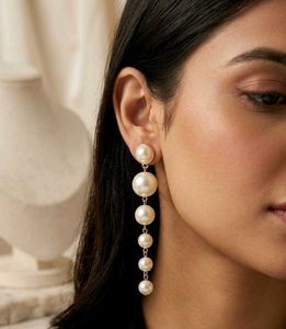 Elegant Pearl Dangle Earrings