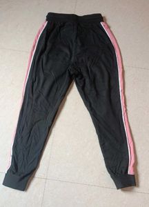 Chic Black &amp; Pink "Good Vibe" Joggers