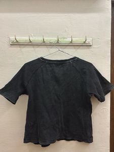 Stylish Charcoal Ribbed T-Shirt