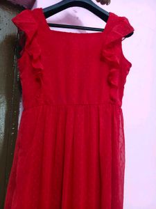 Chic Red Ruffle Maxi Dress