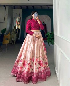 Floral Print Lehenga Choli Set