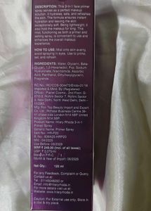 Hilary Rhoda 3 in 1 Primer &amp; Setting Spray