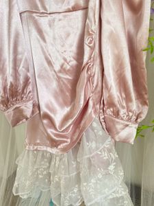 Princess Satin Puff Sleeve Dress🎀