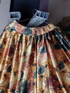 long satin skirt