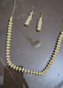 Pearl & Gold Beaded Jewelry Set
