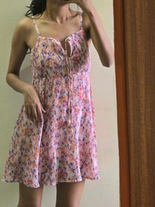 Chic Floral Print Mini Dress