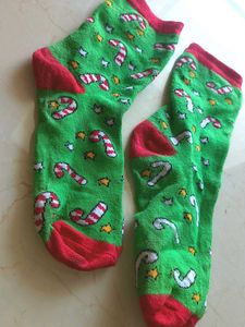 New Festive Christmas green Socks free size