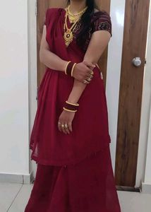Elegant Red Saree for Sale 💃