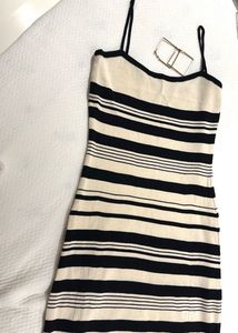 Chanel Inspired Striped Midi Dress