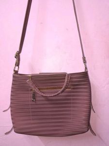 Stylish Burgundy Fringed Handbag