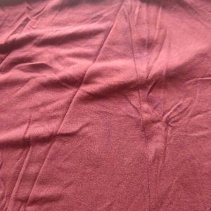 Maroon Asymmetrical Tunic Top
