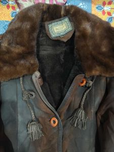 Vintage Brown Fur Lined Jacket