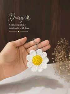 Crochet Daisy Keychain
