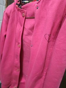 Pink Casual Jacket