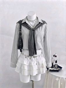 Chic Striped tie up Shirt