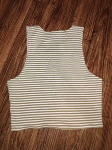 Striped Ribbed Crop Top