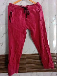 Red Casual Lounge Pants