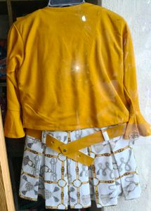 Chic Mustard Yellow Jacket Dress Set