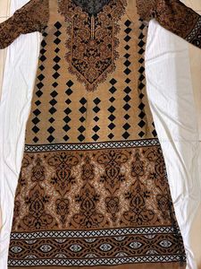 Elegant Brown Printed Kurta