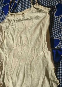 Cream Spaghetti Strap Tank Top
