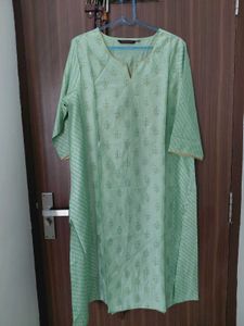 Elegant Mint Green Printed Kurta