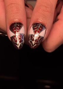 Spiderweb Nail Art Coffin Shape Set
