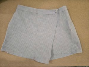 Light Blue Textured Skirt