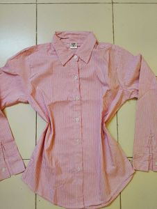 striped pink shirt