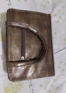 Stylish Brown Faux Leather Handbag