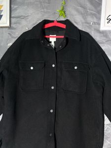 H&amp;M Black Shacket jacket