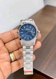 Rolex Stainless Steel Blue Dial Watch