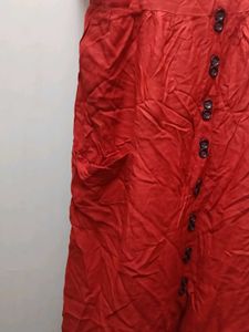 Red Button-Up Cami Dress