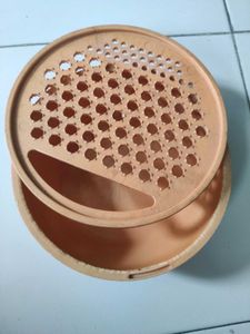 Orange Round Grater with Bowl