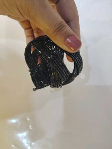 Stylish Black Beaded Bracelet
