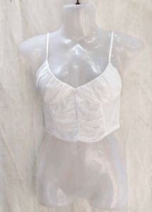 I. RUCHED sheer top