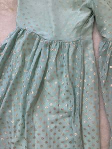 Beautiful Teal Sequined Kurti Set
