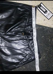 Black Faux Leather Pants