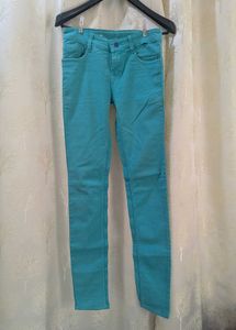 Sea Green Vintage Jeans Imported Fabric
